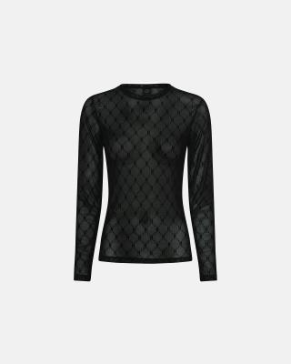 Mesh Blouse - Black -Hype the Detail
