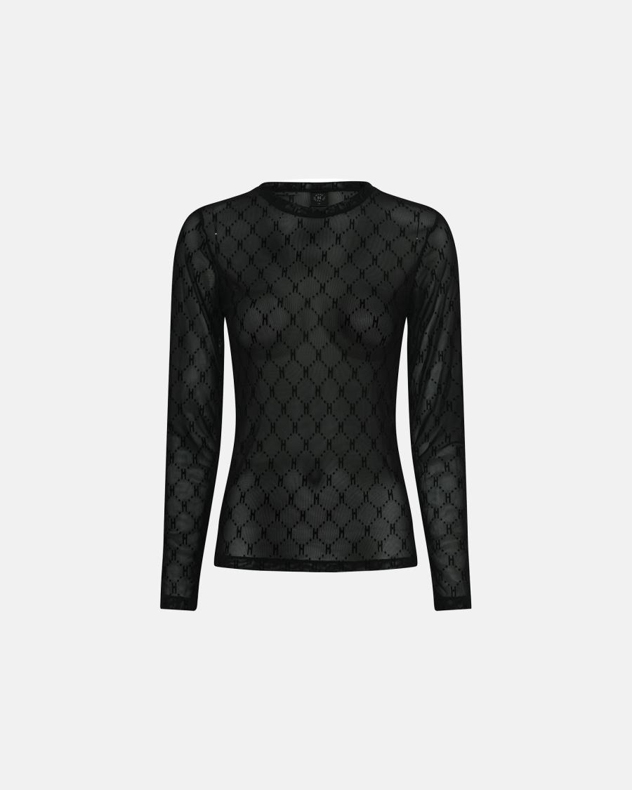 Mesh Blouse - Black -Hype the Detail