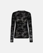 Logo Lace Blouse - Black -Hype the Detail