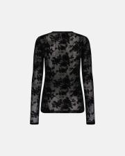 Logo Lace Blouse - Black -Hype the Detail