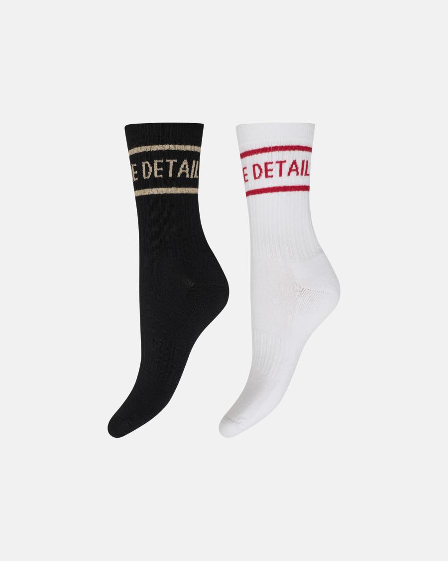 Logo Tennis Socks 2-Pack - Black -Hype the Detail