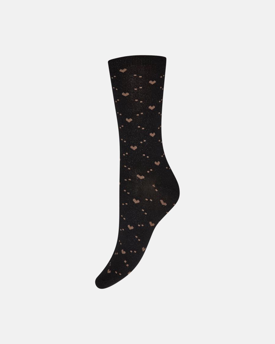 Heart Socks - Black -Hype the Detail