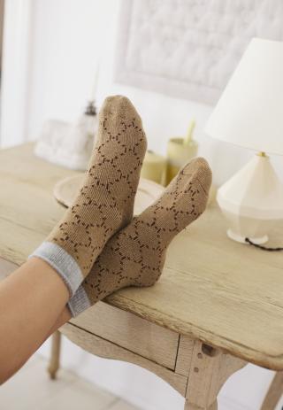 Logo Socks - Beige -Hype the Detail