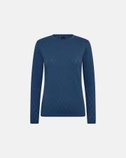 Logo Burn-out Blouse - Blue -Hype the Detail