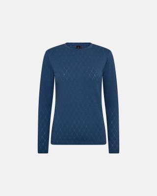 Logo Burn-out Blouse - Blue -Hype the Detail