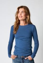 Logo Burn-out Blouse - Blue -Hype the Detail