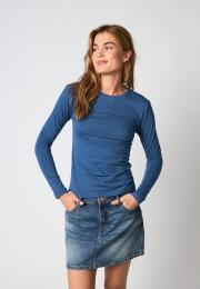 Logo Burn-out Blouse - Blue -Hype the Detail
