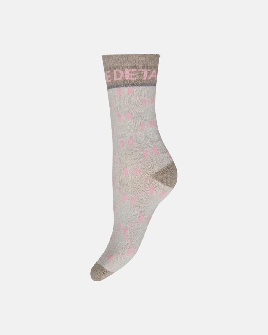 Logo Glitter Socks - Pink -Hype the Detail