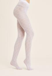 Logo Tight 25 Denier - White/White -Hype the Detail