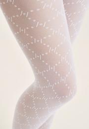 Logo Tight 25 Denier - White/White -Hype the Detail