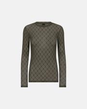 Logo Mesh Blouse - Green -Hype the Detail