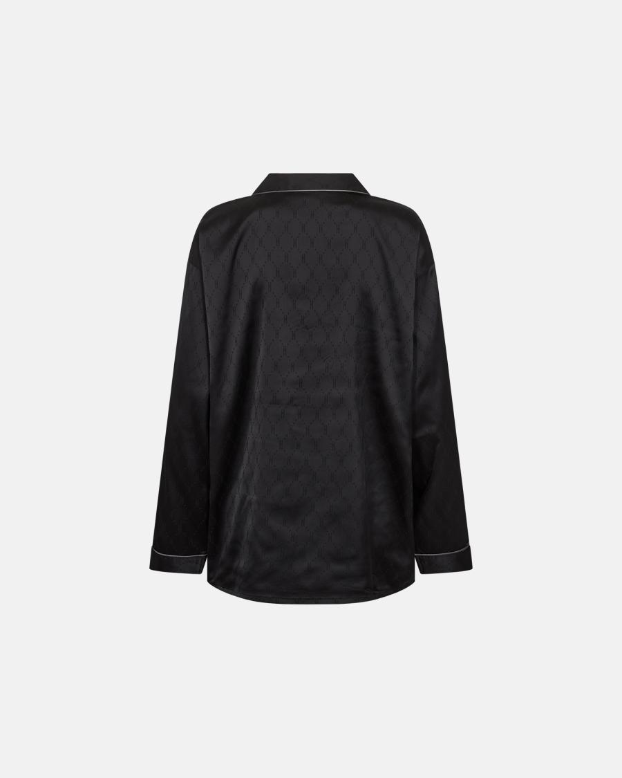 Logo Satin Pyjamas - Black -Hype the Detail