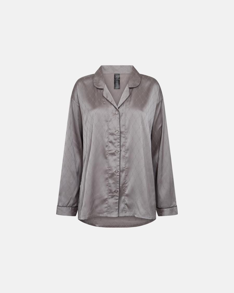 Logo Satin Pyjamas - Grey -Hype the Detail
