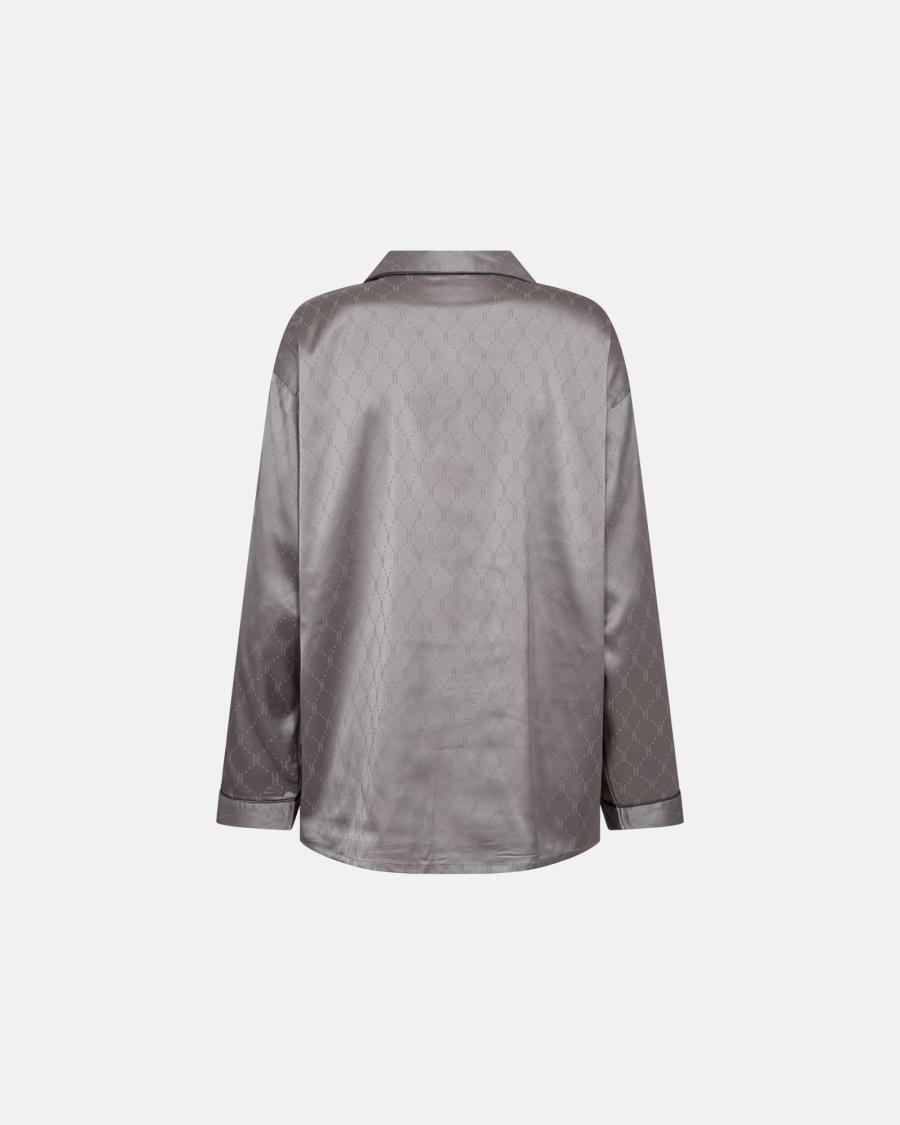 Logo Satin Pyjamas - Grey -Hype the Detail