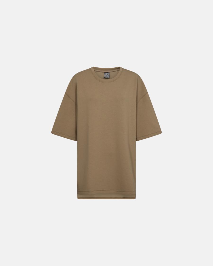 Logo Sweat T-Shirt - Beige -Hype the Detail