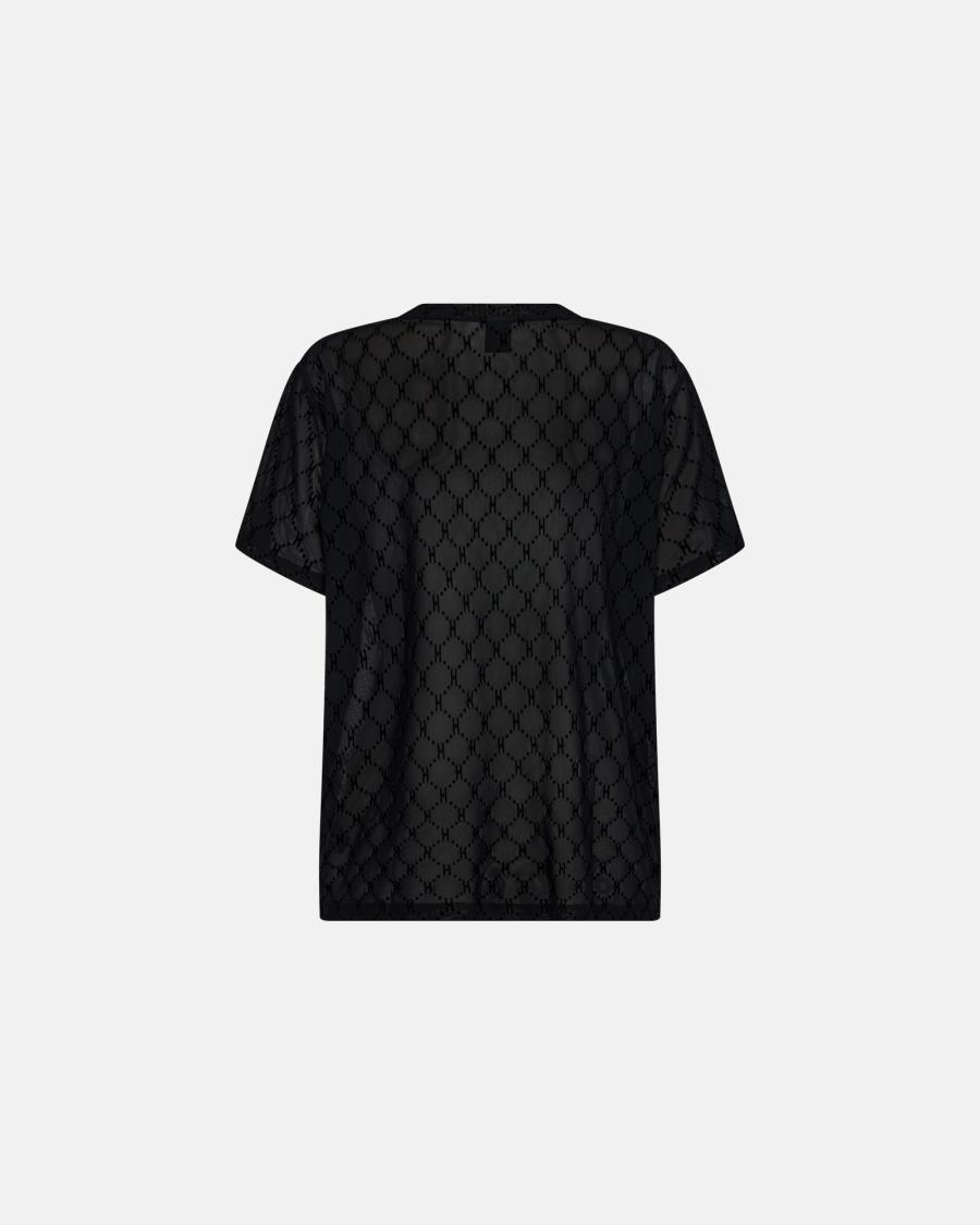 Mesh Oversized T-shirt - Black -Hype the Detail