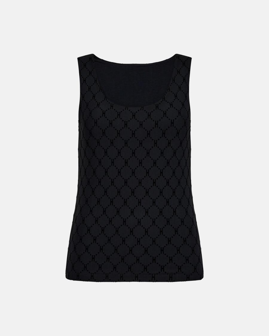 Logo Mesh Top - Black -Hype the Detail