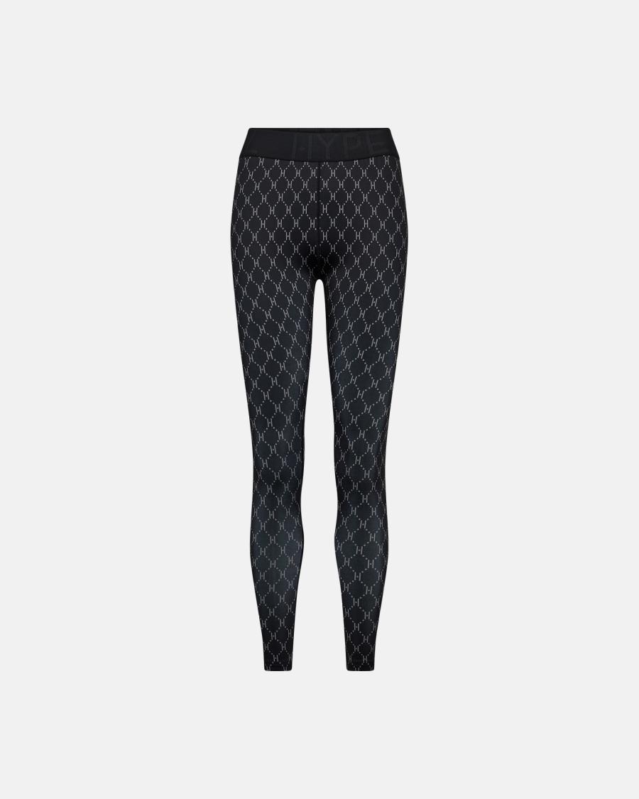 Logo Leggings - Black/Grey -Hype the Detail