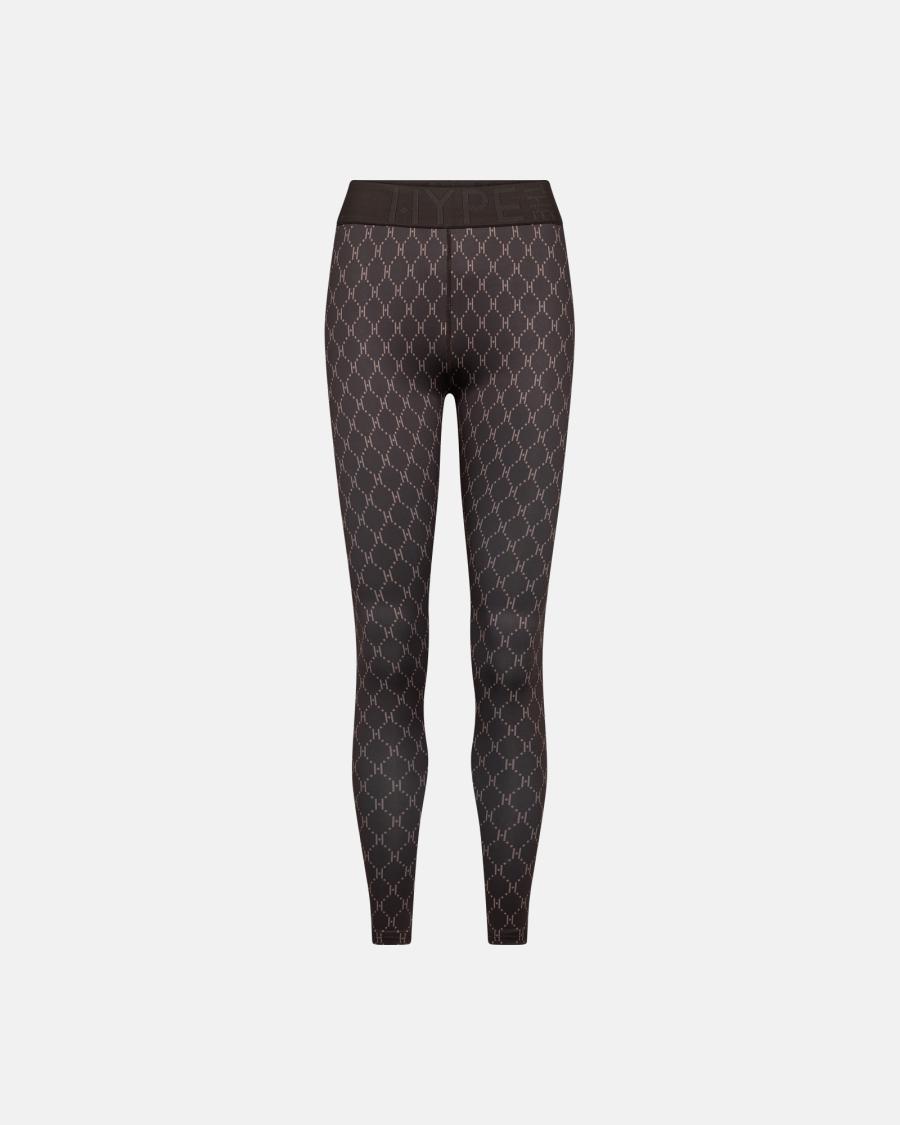 Logo Leggings - Brown/Sand -Hype the Detail