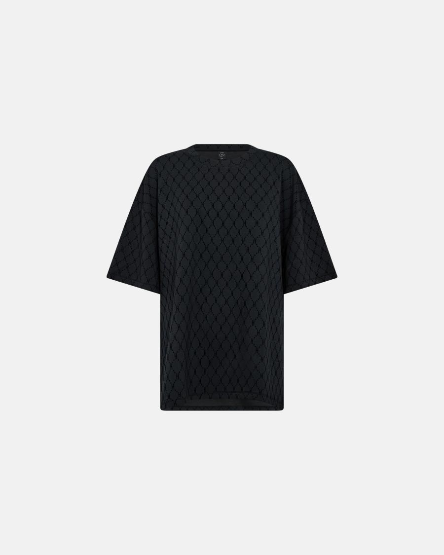 Logo Oversized Sweat T-Shirt - Black -Hype the Detail