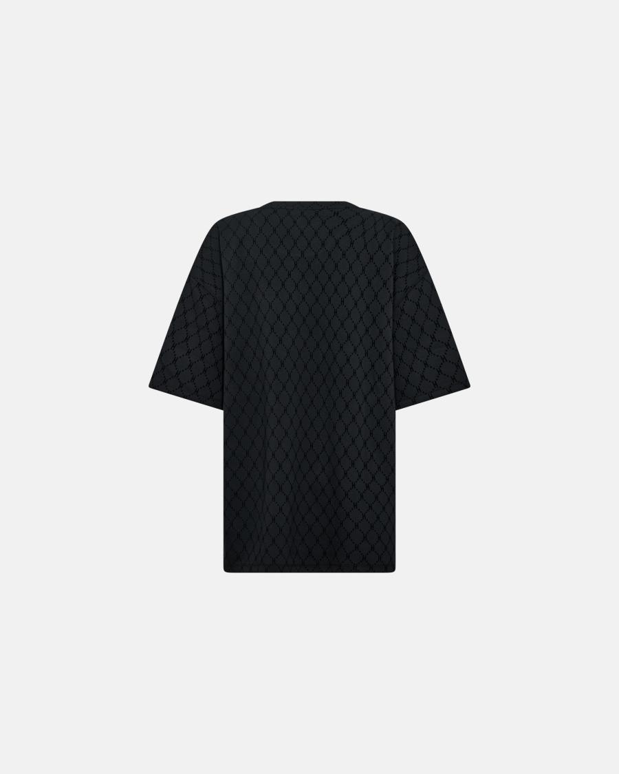 Logo Oversized Sweat T-Shirt - Black -Hype the Detail