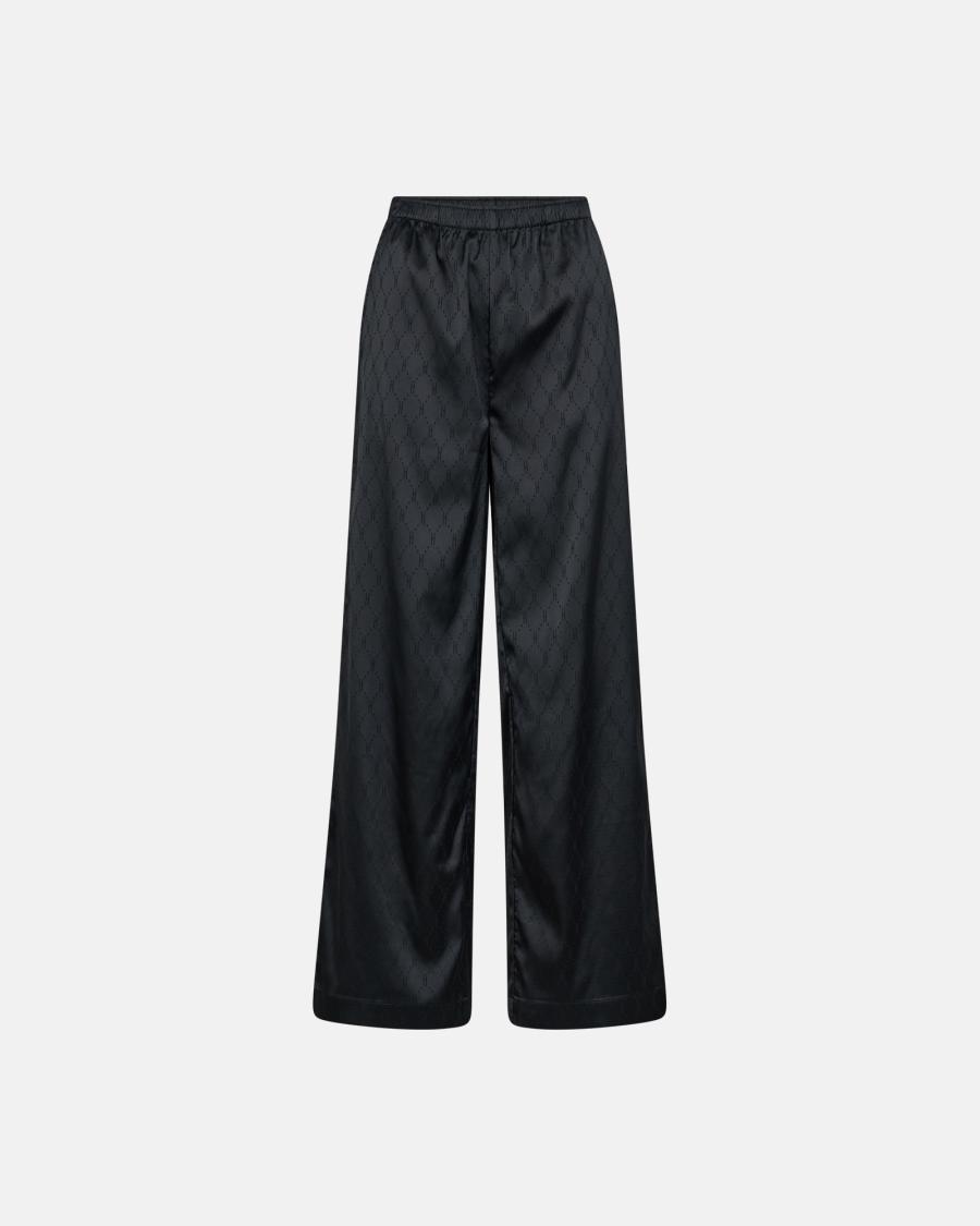 Logo Satin Pants - Black -Hype the Detail