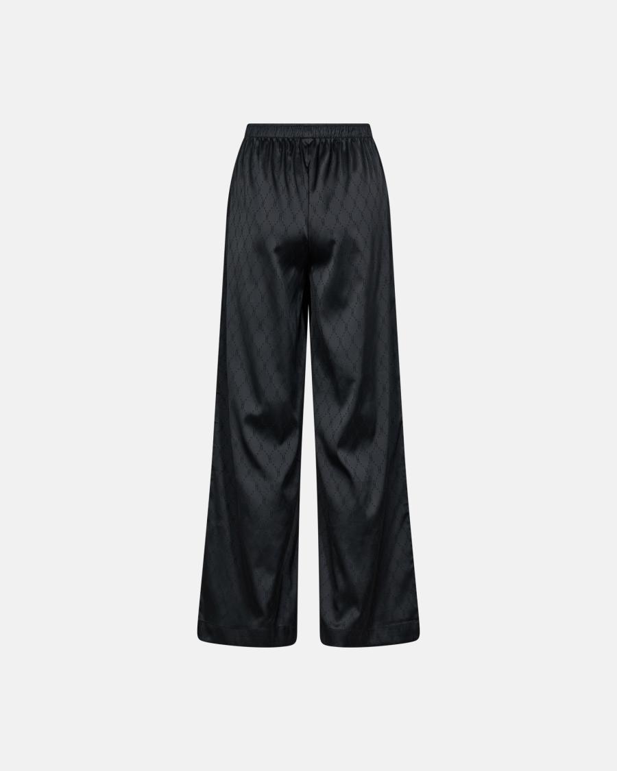 Logo Satin Pants - Black -Hype the Detail