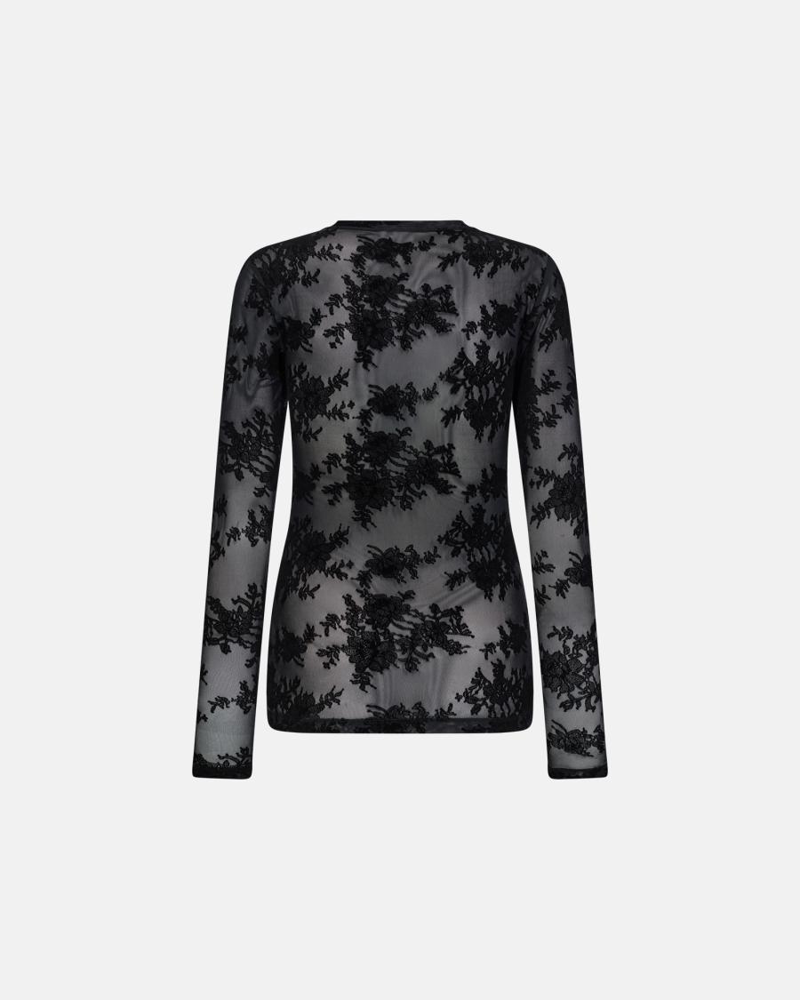 Lace Blouse - Black -Hype the Detail