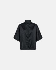 Logo Satin Blouse - Black -Hype the Detail