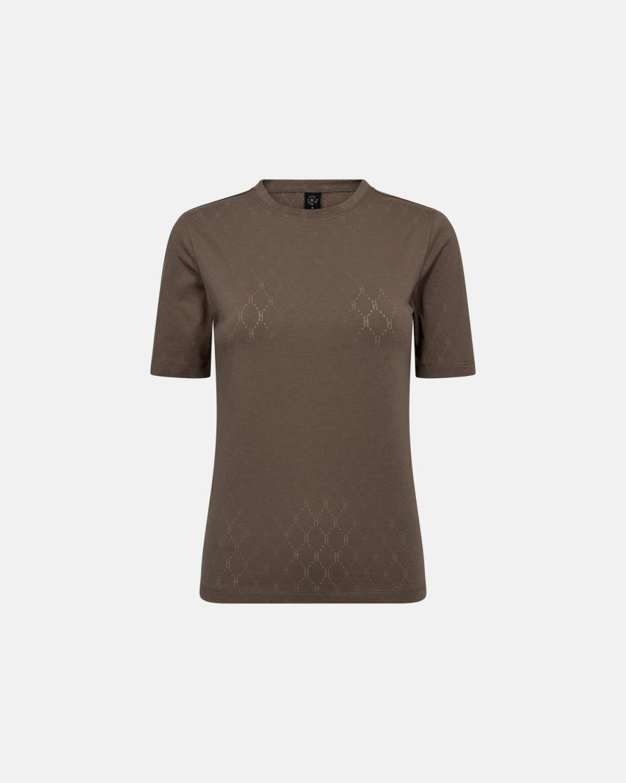 Logo Burn-out T-Shirt - Brown -Hype the Detail
