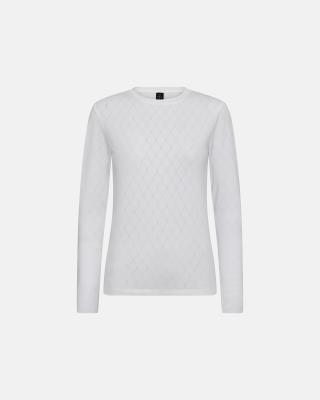 Logo Burn-out Blouse - White -Hype the Detail