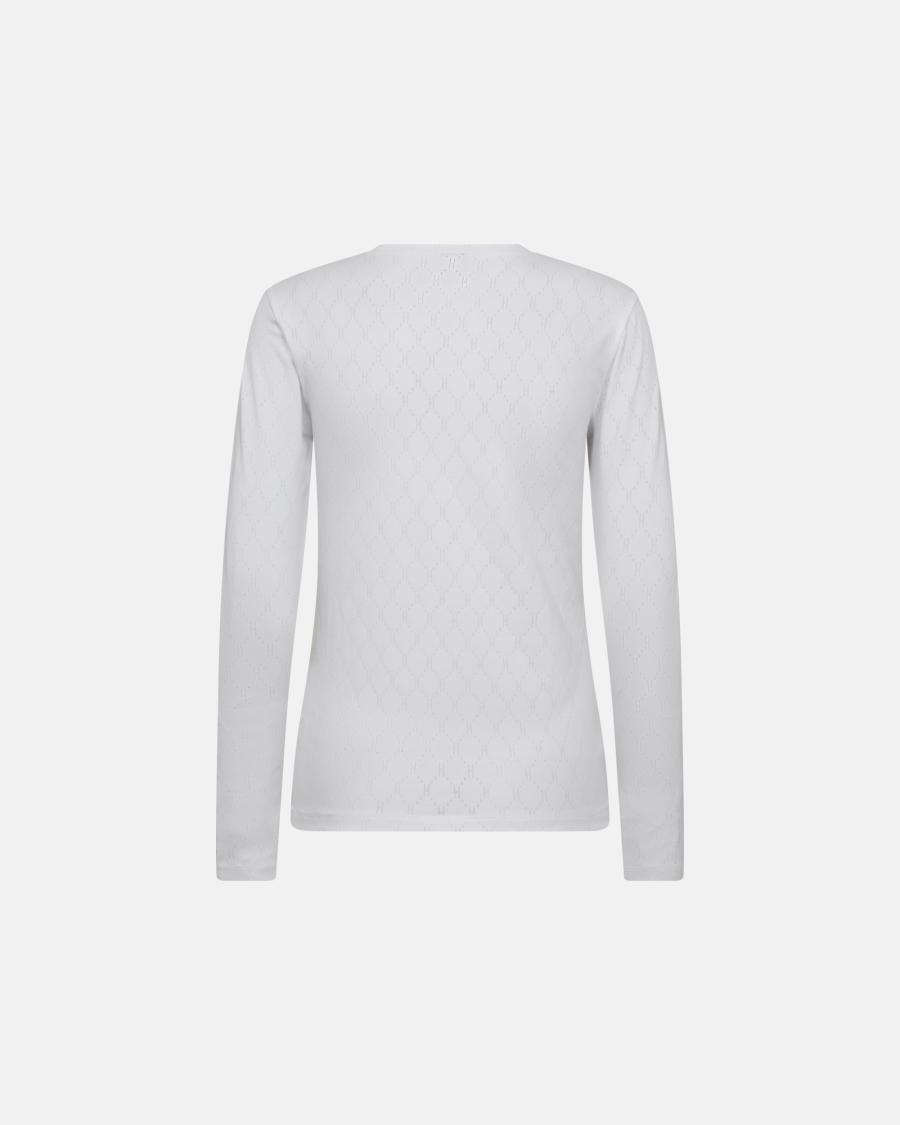 Logo Burn-out Blouse - White -Hype the Detail