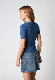 Logo Burn-out T-Shirt - Blue -Hype the Detail