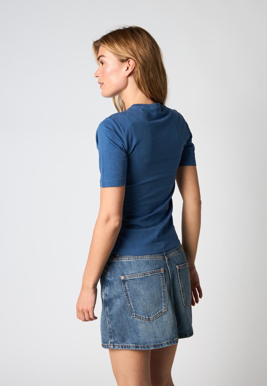 Logo Burn-out T-Shirt - Blue -Hype the Detail