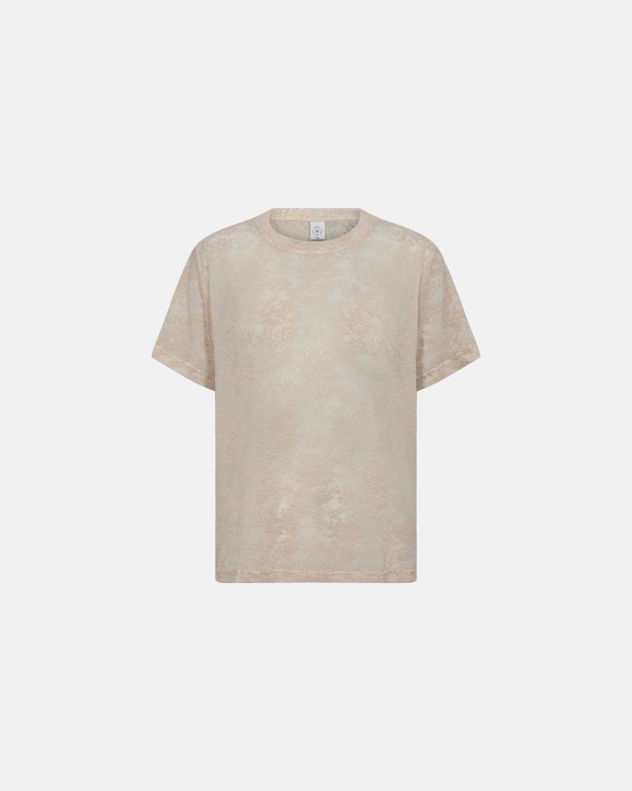 Lace Oversized T-Shirt - Powder -Hype the Detail