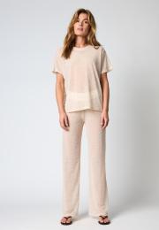 Lace Oversized T-Shirt - Powder -Hype the Detail