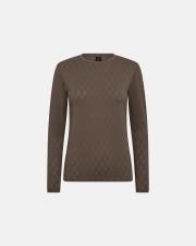 Logo Burn-out Blouse - Brown -Hype the Detail