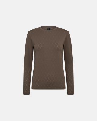 Logo Burn-out Blouse - Brown -Hype the Detail