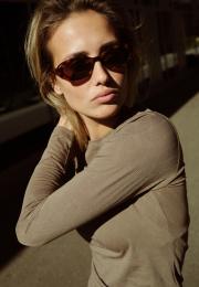 Logo Burn-out Blouse - Brown -Hype the Detail