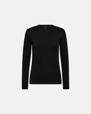 Logo Burn-out Blouse - Black -Hype the Detail