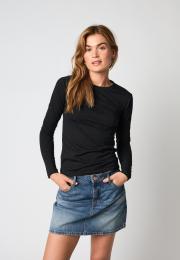 Logo Burn-out Blouse - Black -Hype the Detail