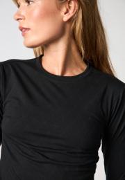 Logo Burn-out Blouse - Black -Hype the Detail