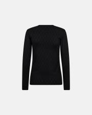 Logo Burn-out Blouse - Black -Hype the Detail