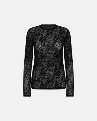 Lace Blouse - Black -Hype the Detail