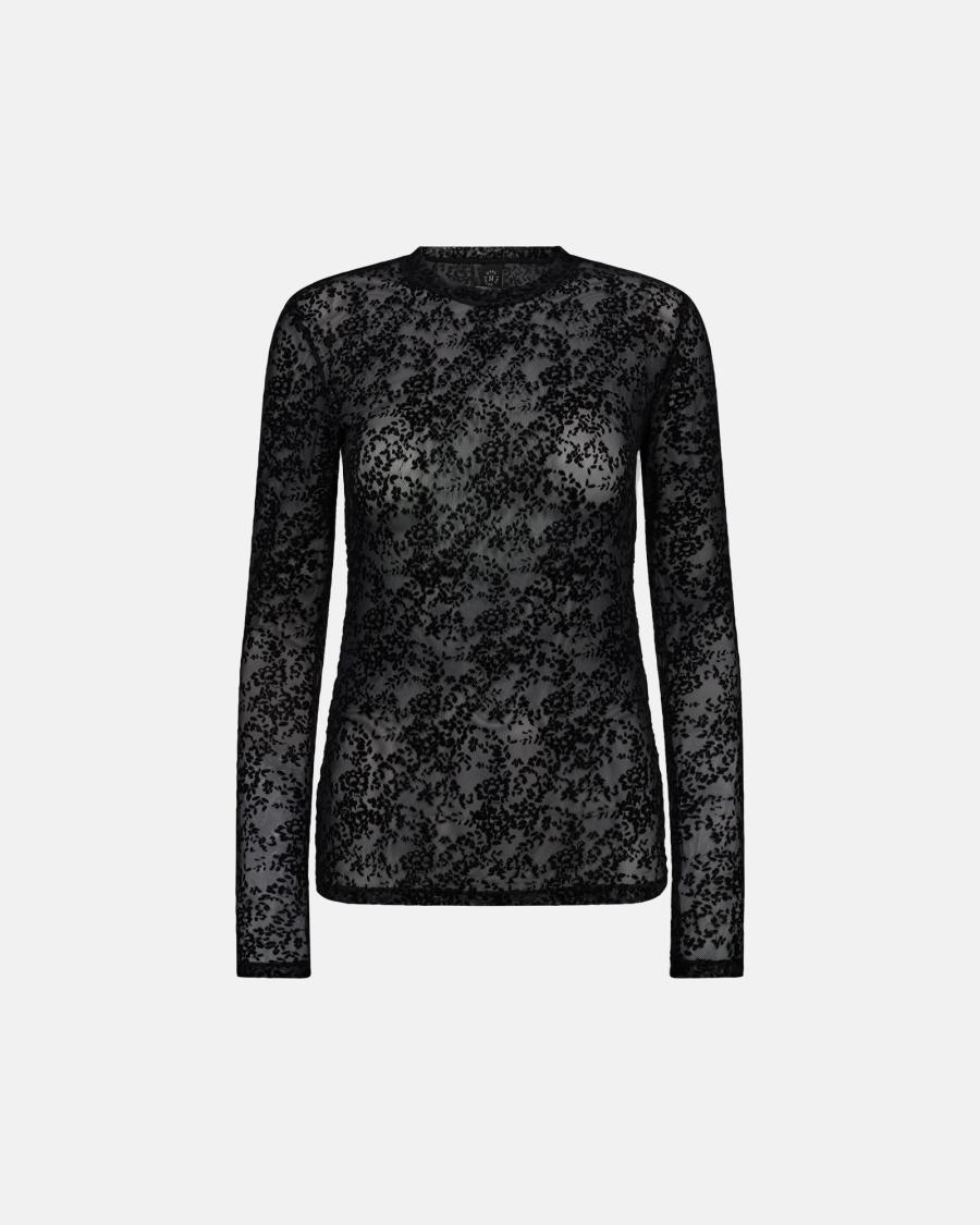Lace Blouse - Black -Hype the Detail