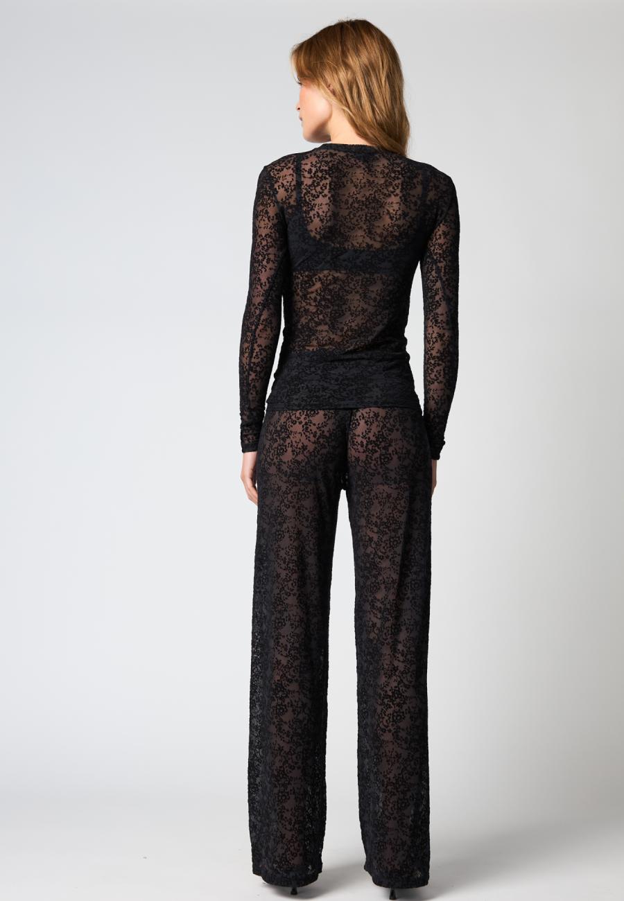 Lace Blouse - Black -Hype the Detail