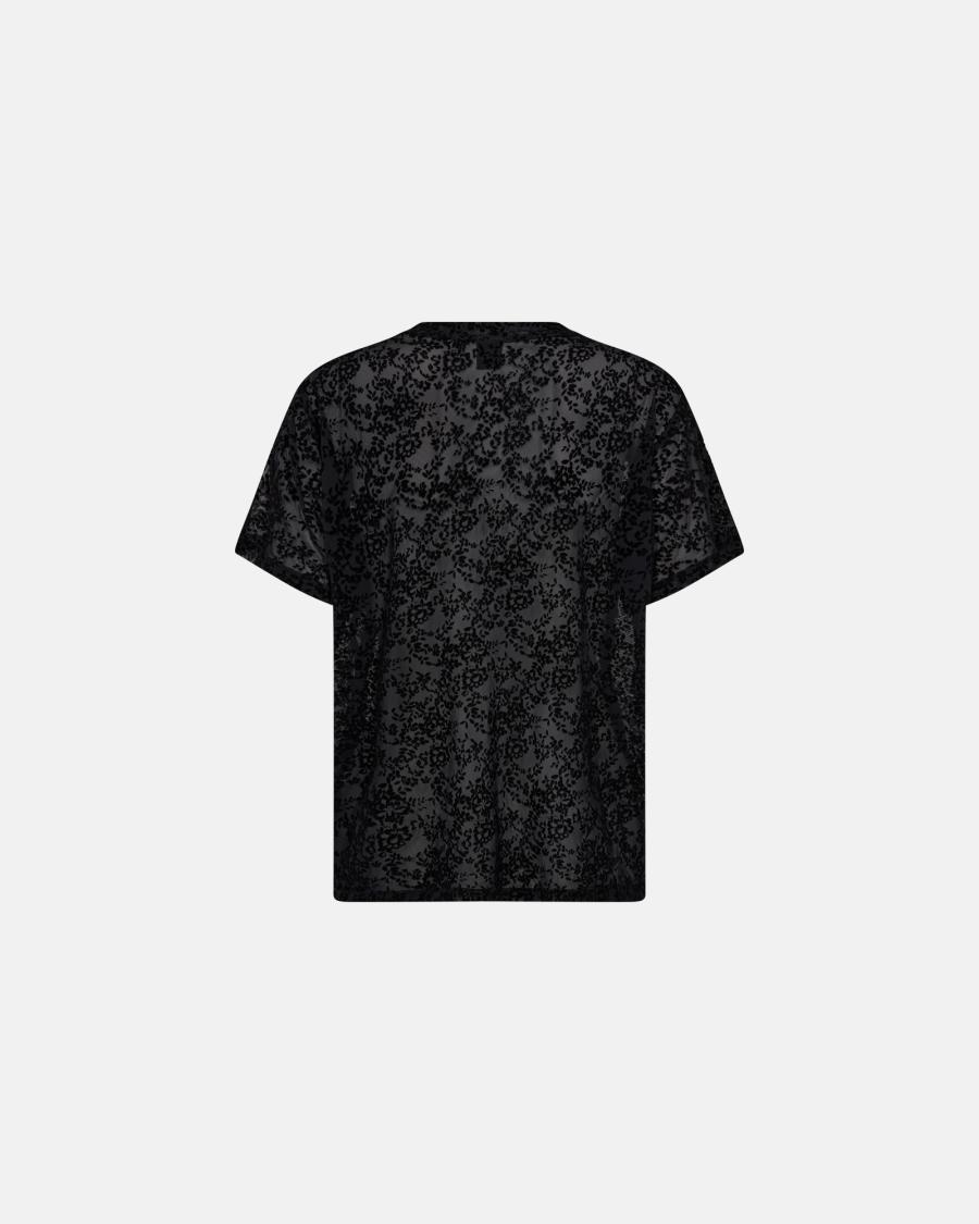 Lace Oversized T-Shirt - Black -Hype the Detail