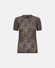 Lace Slimfit T-Shirt - Brown -Hype the Detail