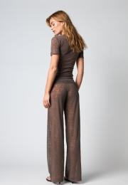 Lace Slimfit T-Shirt - Brown -Hype the Detail