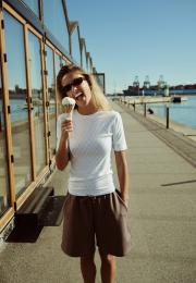 Logo Burn-out T-Shirt - White -Hype the Detail